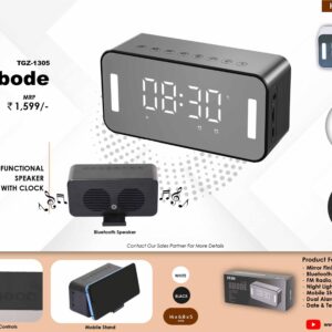MULTI-FUNCTIONAL SPEAKER WITH CLOCK ( Abode )