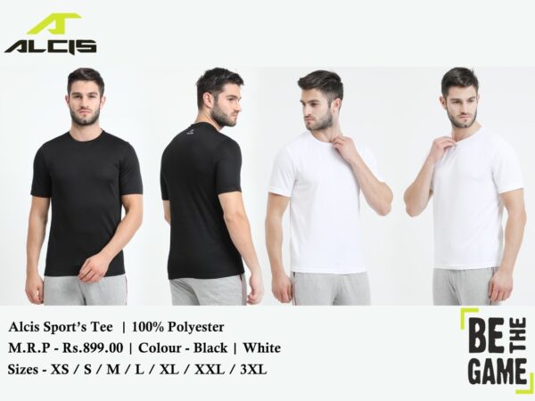 Alcis Sports Tee black & White