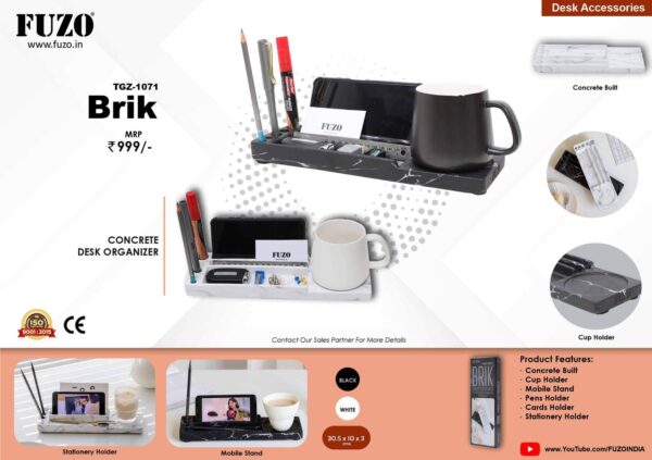 CONCRETE DESK ORGANIZER ( Brik )