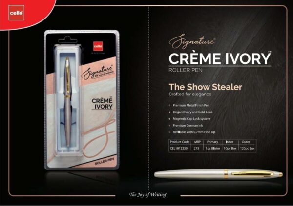 CREME IVORY ROLLER PEN