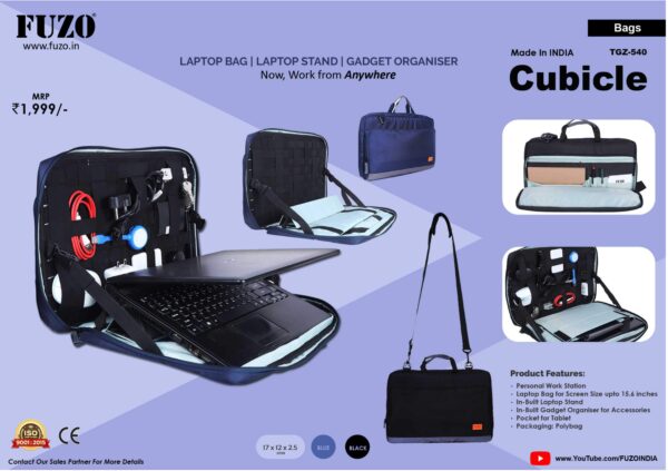 LAPTOP BAG I LAPTOP STAND I GADGET ORGANISER ( Cubicle )