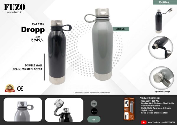 DOUBLE WALL STAINLESS STEEL BOTTLE ( Dropp )