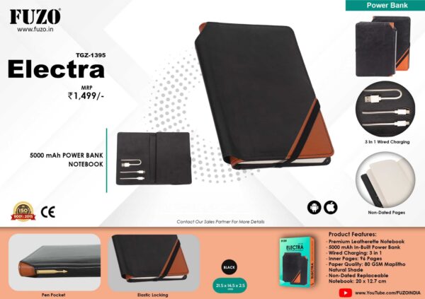 5000 mah POWER BANK NOTEBOOK ( Electra )