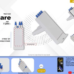 4 PENS’ SET WITH MOBILE STAND ( Flare )