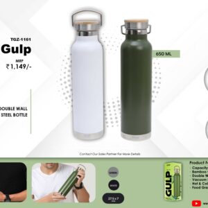 DOUBLE WALL STAINLESS STEEL BOTTLE ( Gulp )