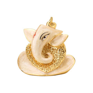 Pearl White Heart Ganesha